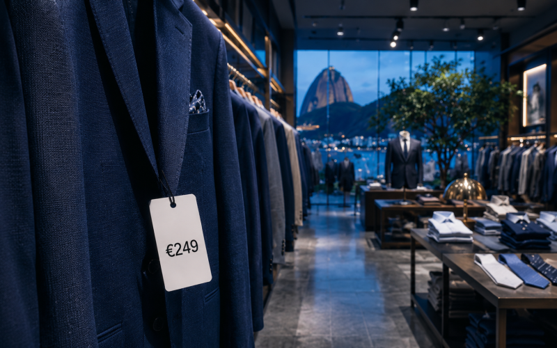 Etiqueta com preço internacional na Zara: consumidor deve pagar o menor valor?