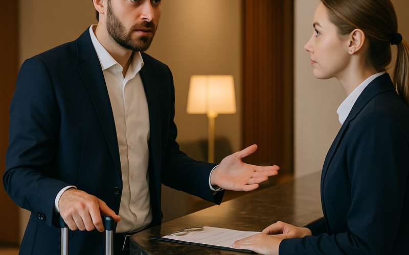 Cheguei ao hotel e não localizaram minha reserva: o que fazer?