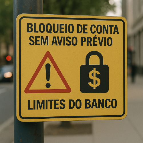 Bloqueio de conta bancária sem aviso prévio: até onde vai o poder do banco?