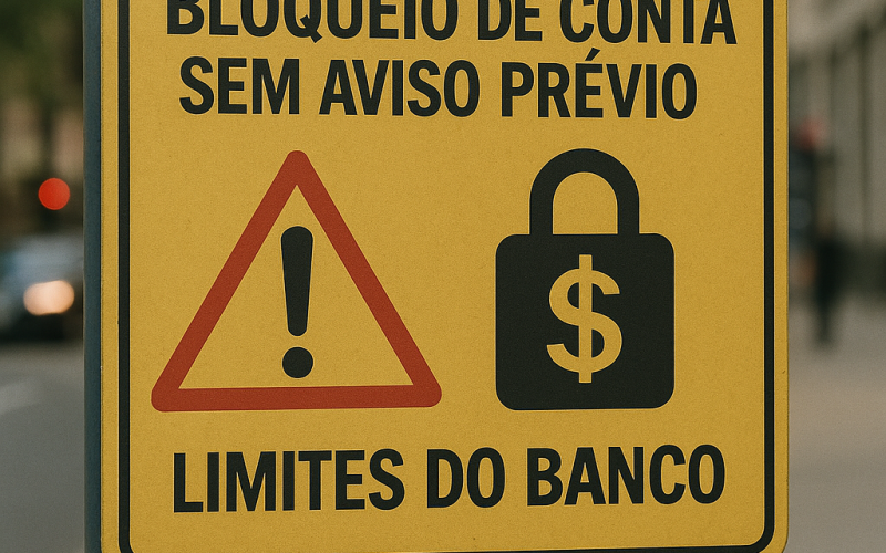 Bloqueio de conta bancária sem aviso prévio: até onde vai o poder do banco?